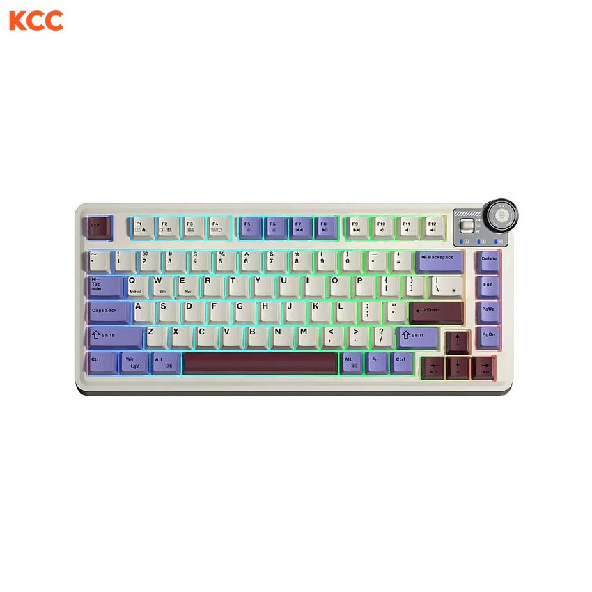 Bàn phím cơ gaming 3 mode AULA AU75 (Tím Be Đỏ/ Star Vector Switch)