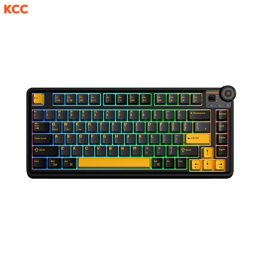 Bàn phím cơ gaming 3 mode AULA AU75 (Đen Xám Cam/ Star Vector Switch)