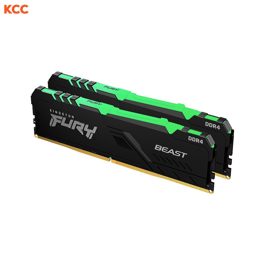 Ram Desktop Kingston Fury Beast RGB (KF432C16BBAK2/16) 16GB (2x8GB) DDR4 3200Mhz (2nd)