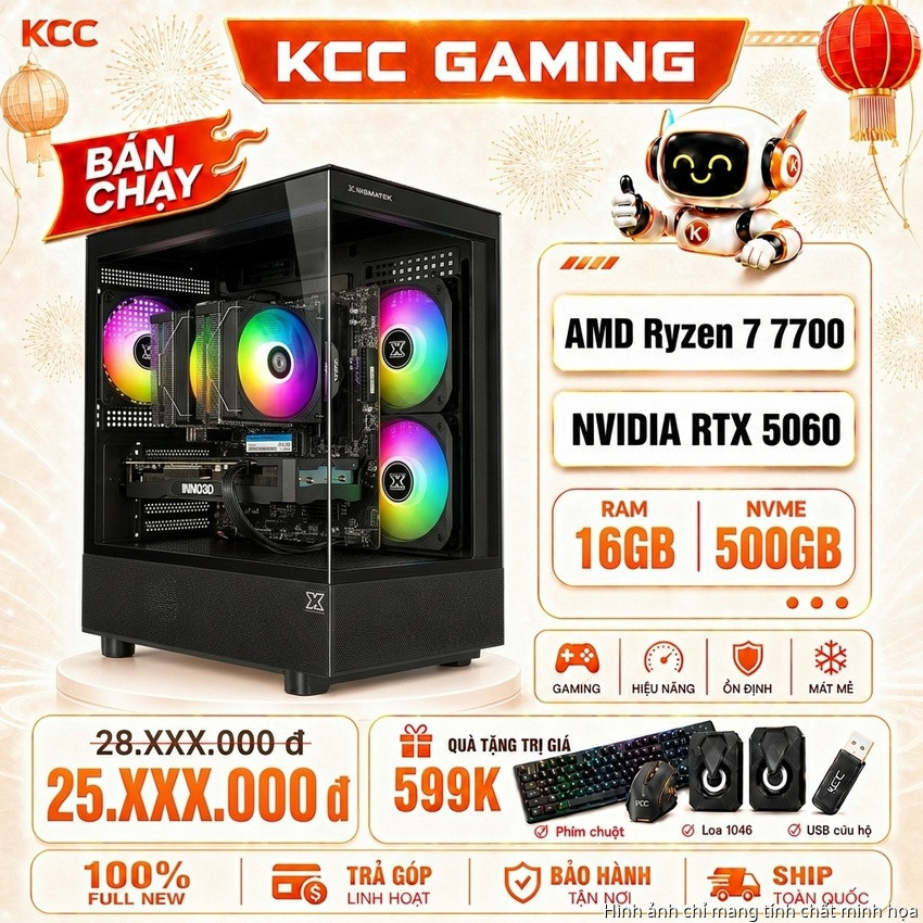 PC KCC AMD R7-7700 / VGA RTX 5060