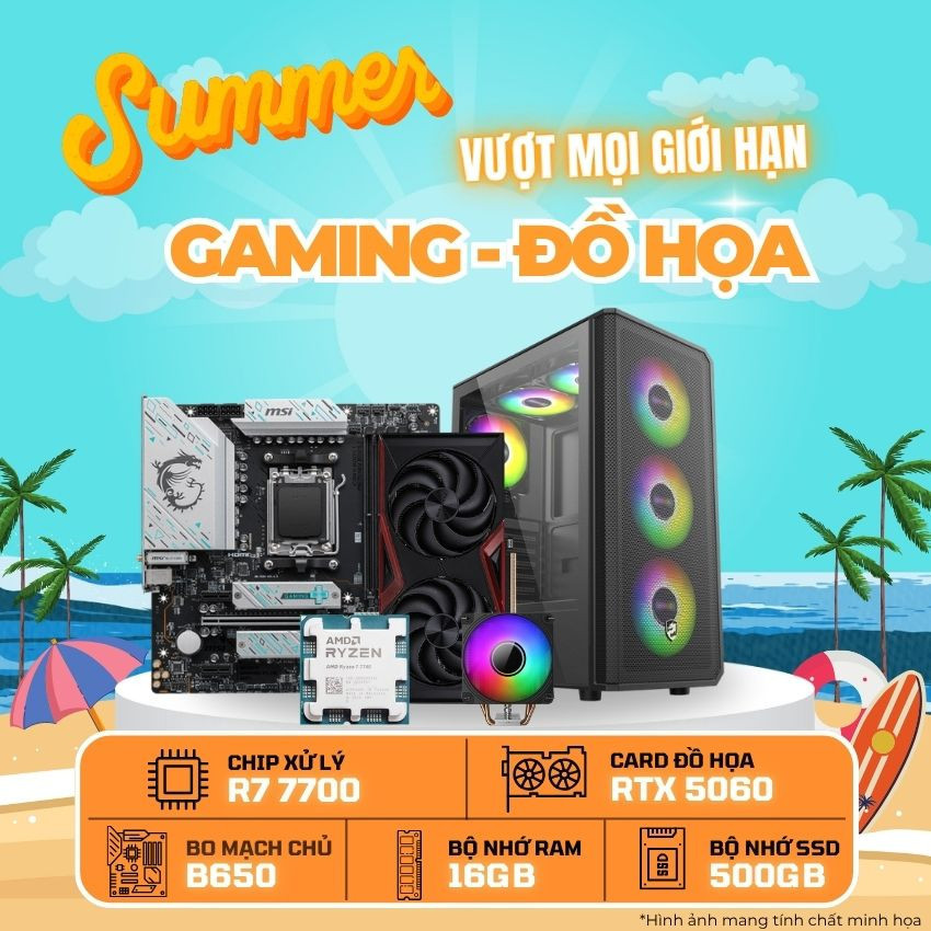 PC KCC AMD R7-7700 / VGA RTX 5060