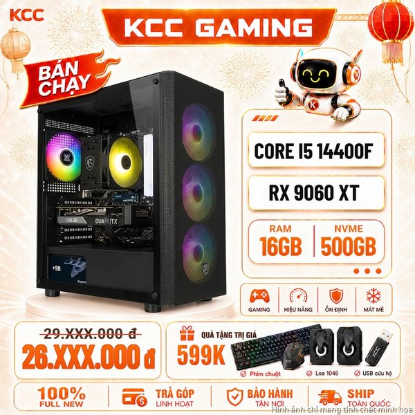 PC KCC Intel i5-14400F / VGA RX 9060 XT