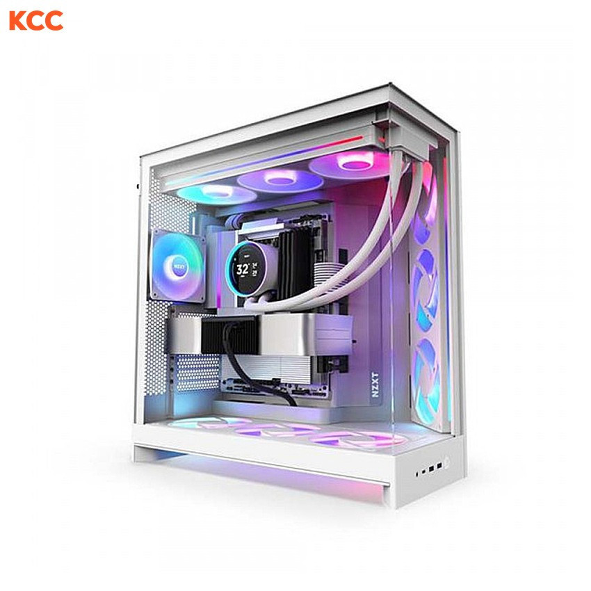 Vỏ case NZXT H9 Flow RGB 2025 All White (CM-H92FW-R1)