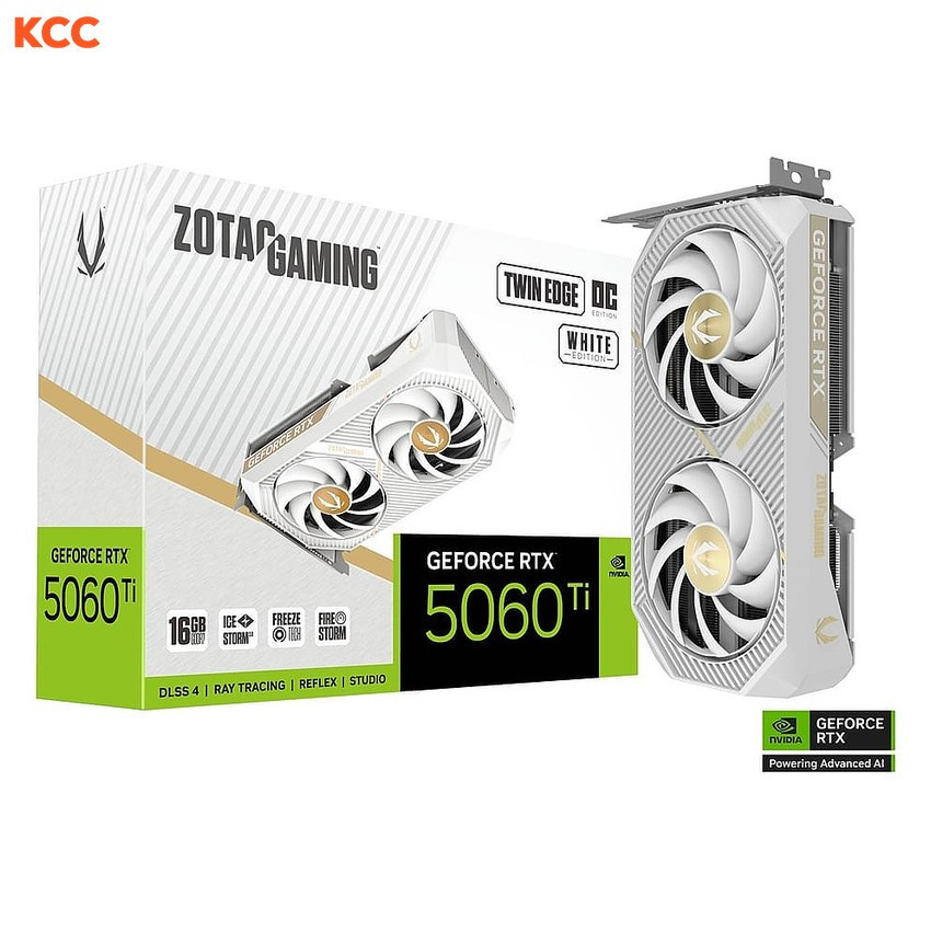 VGA ZOTAC GAMING GeForce RTX 5060 Ti 16GB Twin Edge OC White Edition (ZT-B50620Q-10M)