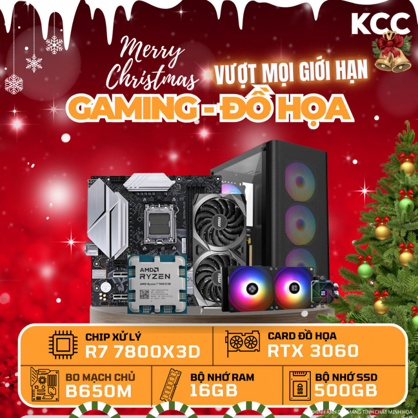 PC KCC AMD R7-7800X3D / VGA RTX 3060