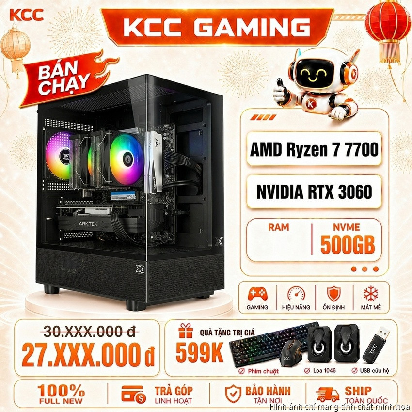PC KCC AMD R7-7700 / VGA RTX 3060