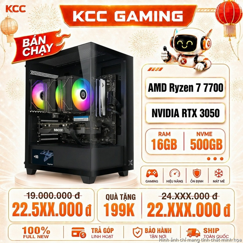 PC KCC AMD R7-7700 / VGA RTX 3050