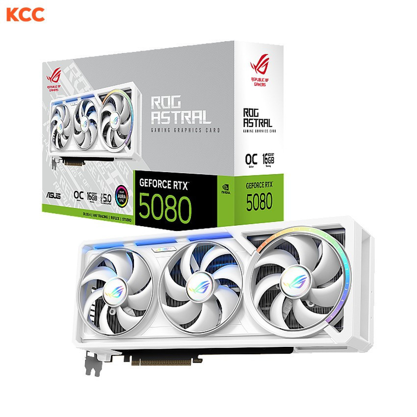 VGA Asus ROG Astral GeForce RTX 5080 16GB GDDR7 WHITE OC Edition