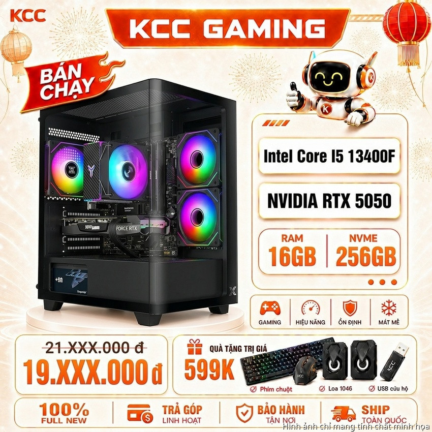 PC KCC Intel i5-13400F/14400F / VGA RTX 5050