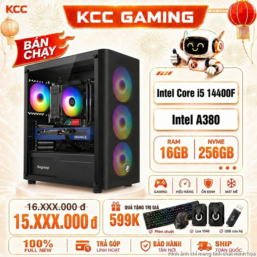 PC KCC Intel i5-14400F / VGA A380