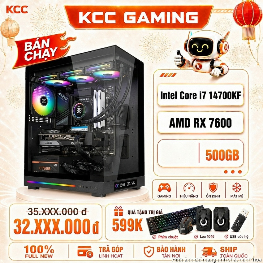 PC KCC Intel i7-14700KF / VGA RX 7600