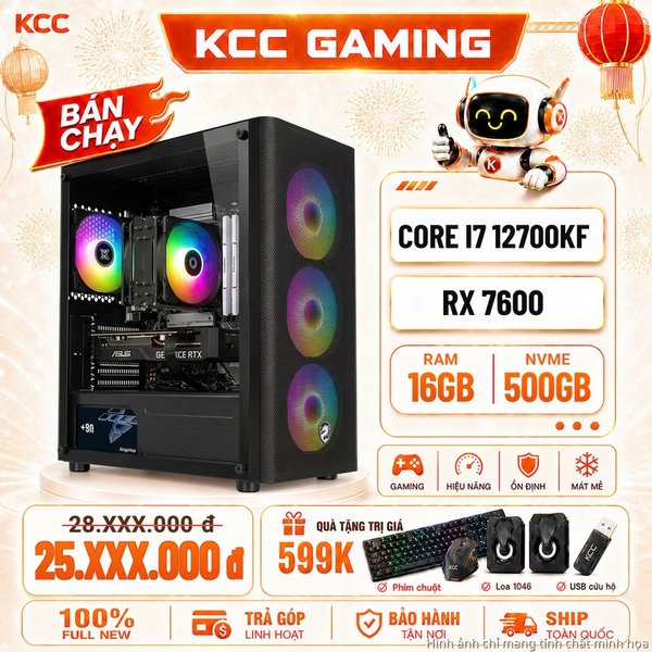 PC KCC Intel i7-12700KF / VGA RX 7600