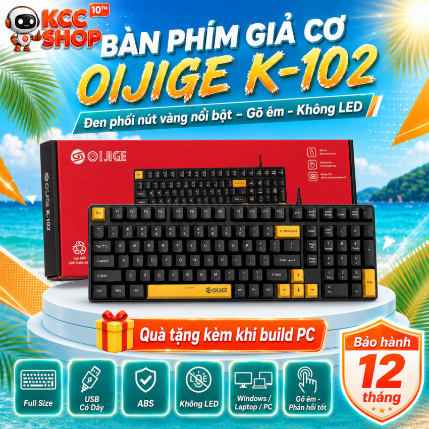Bàn phím giả cơ OIJIGE K-102 Black