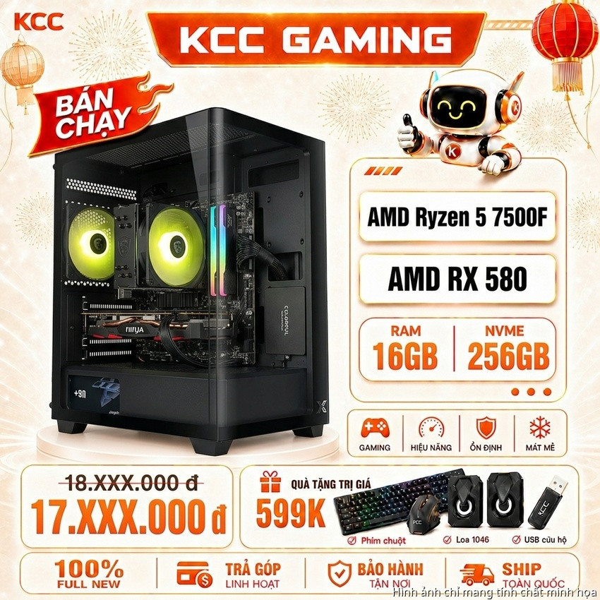 PC KCC AMD R5-7500F / VGA RX 580