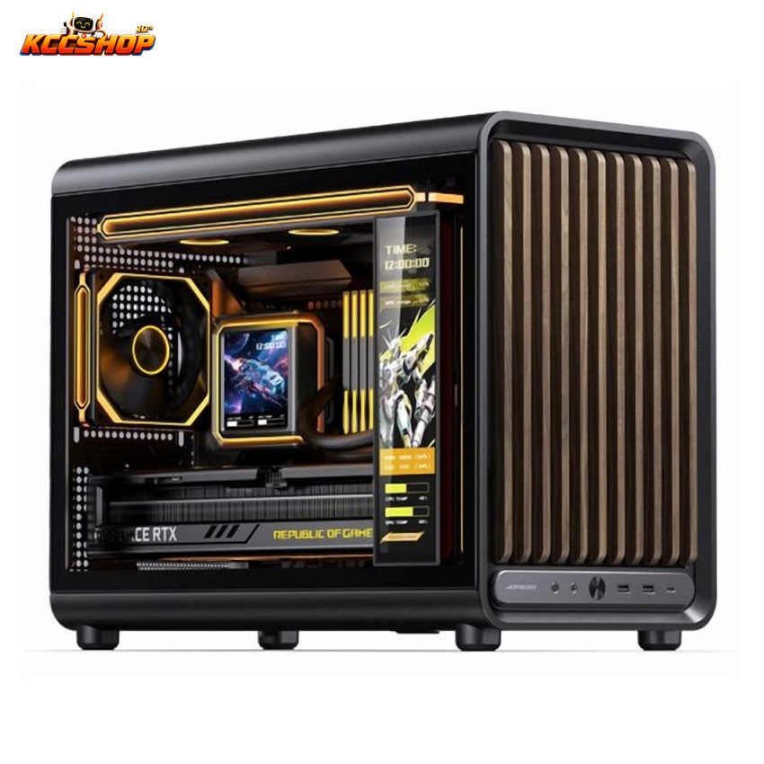 Vỏ máy tính JONSBO D33 WOOD BLACK (Mini Tower / M-ATX / Đen)