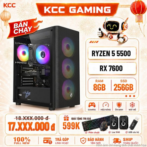 PC KCC AMD R5-5500 / VGA RX 7600