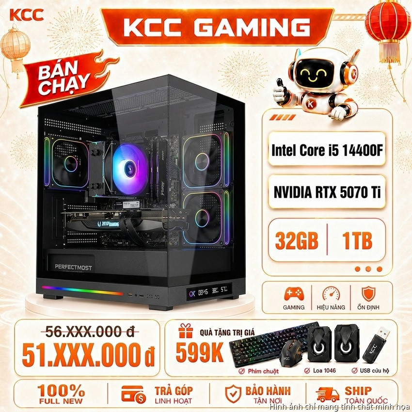 PC KCC Intel i5-14400F / VGA RTX 5070 Ti