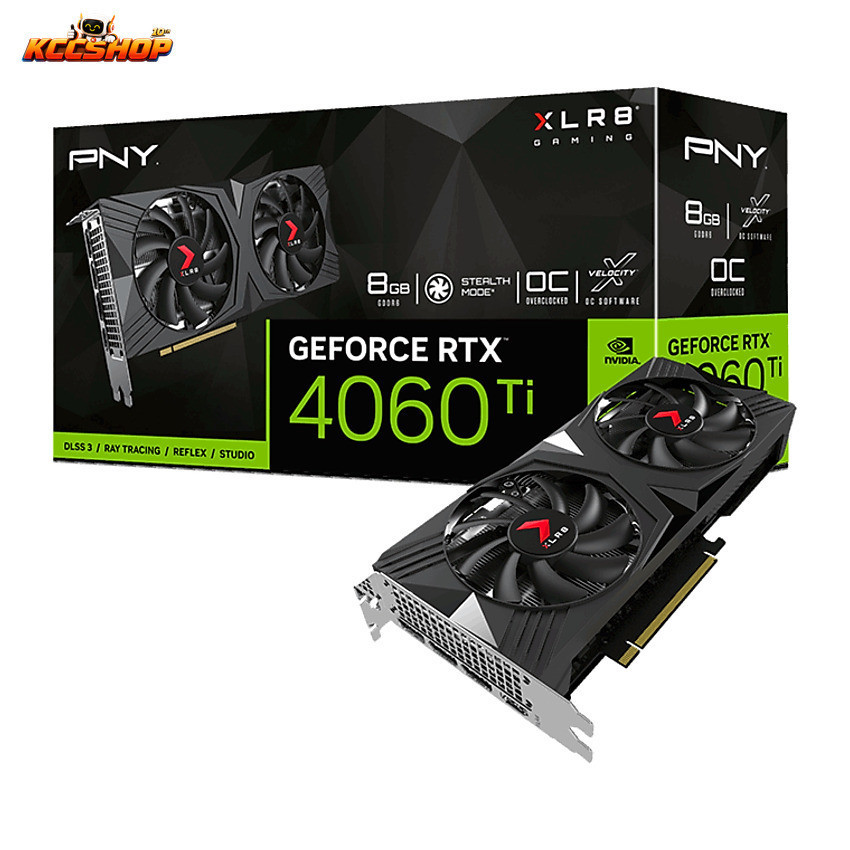 VGA PNY GeForce RTX 4060 Ti 8GB VERTO Overclocked Dual Fan DLSS 3 (VCG4060T8DFXPB1-O)