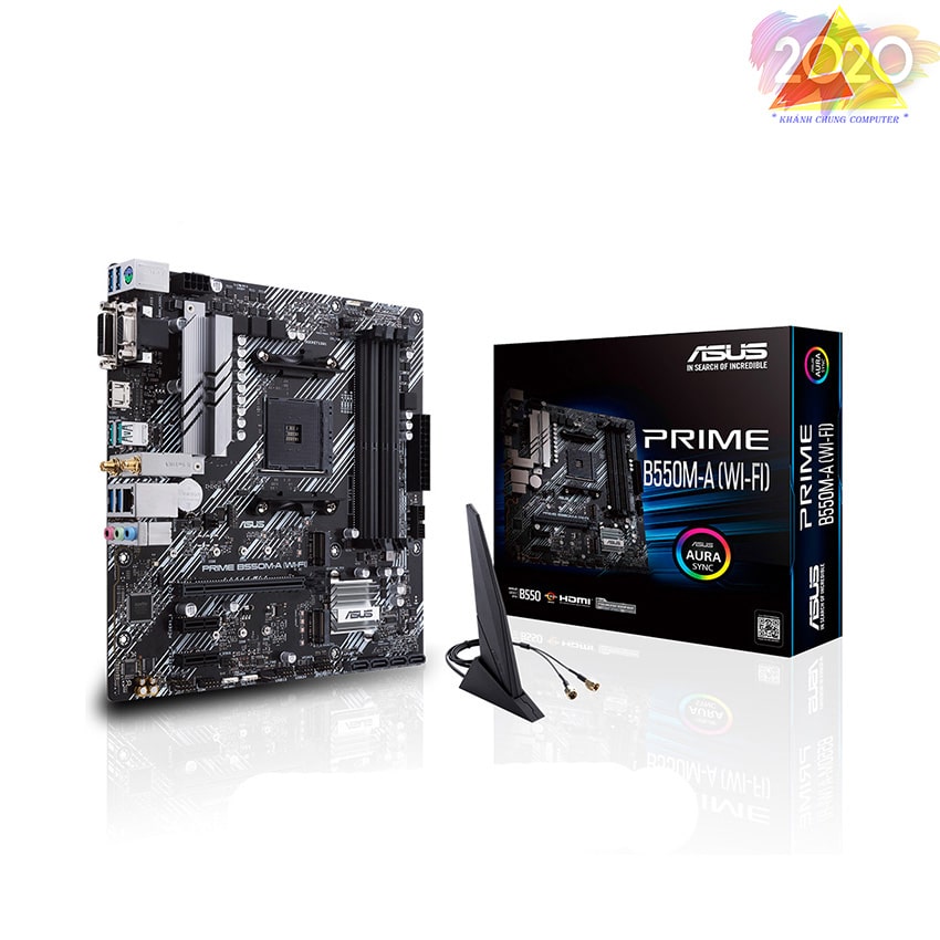 Mainboard ASUS PRIME B550M-A (WI-FI) (AMD B550, Socket AM4,m- ATX, 4 khe RAM DRR4)