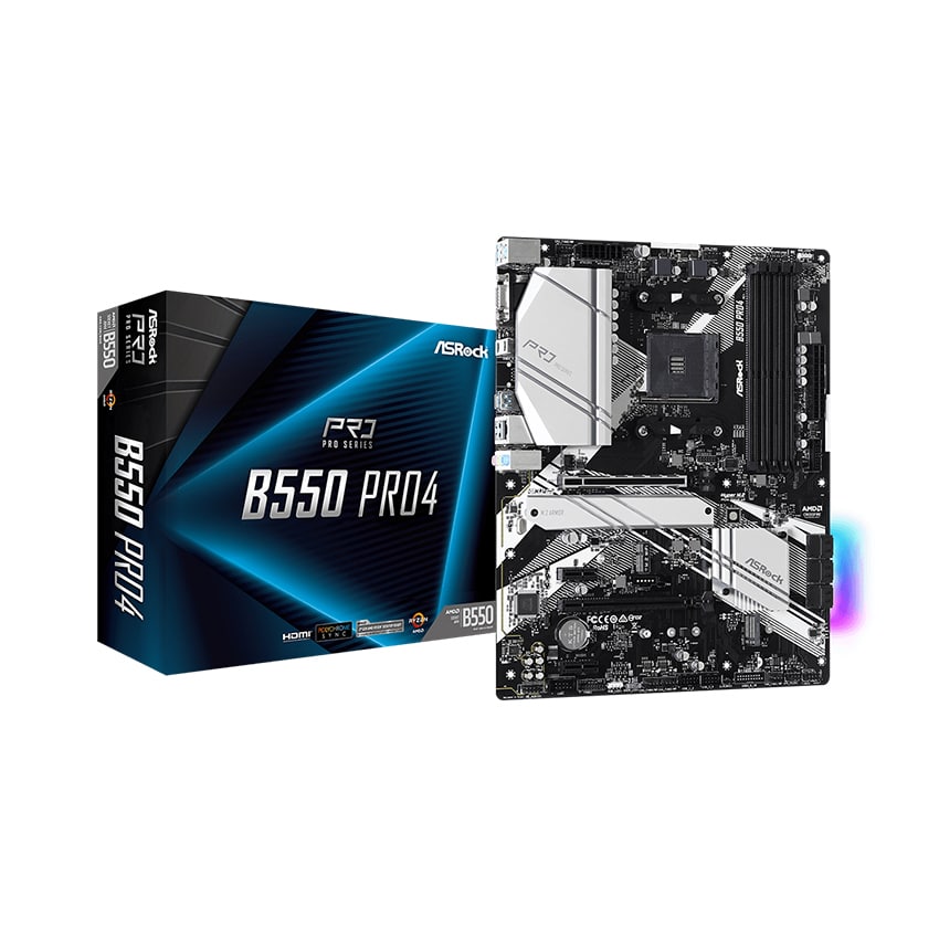 Mainboard ASROCK B550 PRO4 (AMD B550, Socket AM4, ATX, 4 khe RAM DDR4)