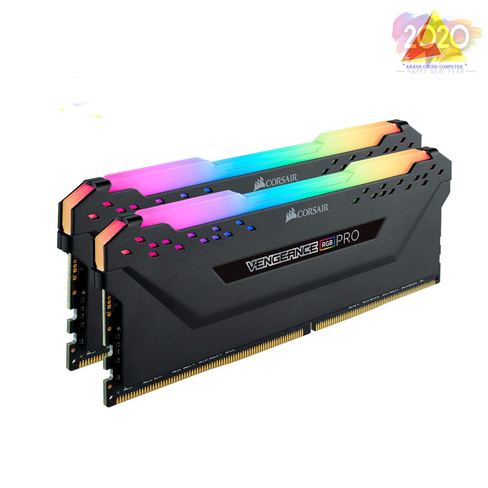 Ram Desktop Corsair Vengeance PRO RGB (CMW32GX4M2E3200C16) 32GB (2x16GB) DDR4 3200MHz