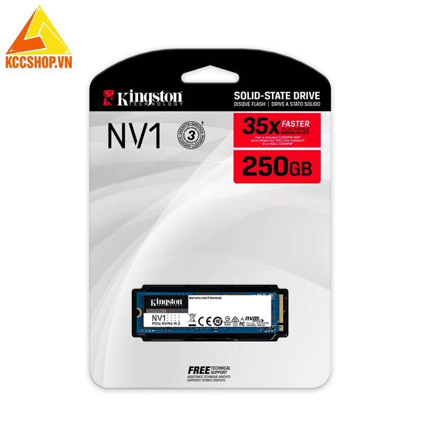 Ổ cứng SSD Kingston NV1 250GB NVMe PCIe Gen 3.0 x 4 (SNVS/250G)