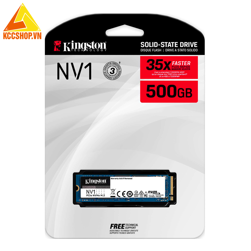 Ổ cứng SSD Kingston NV1 500GB NVMe PCIe Gen 3.0 x 4 (SNVS/500G)