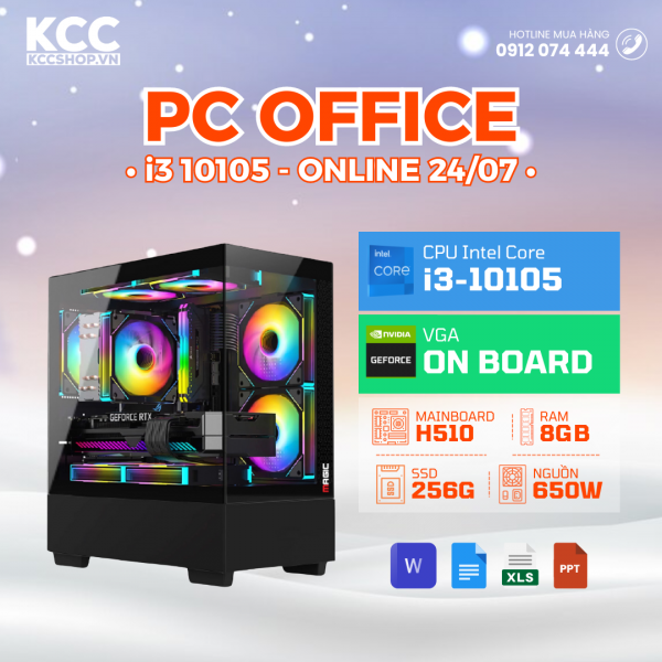 PC KCC Online C04 (I3 10105 / H510 / 8GB RAM / 256GB SSD / 500W)