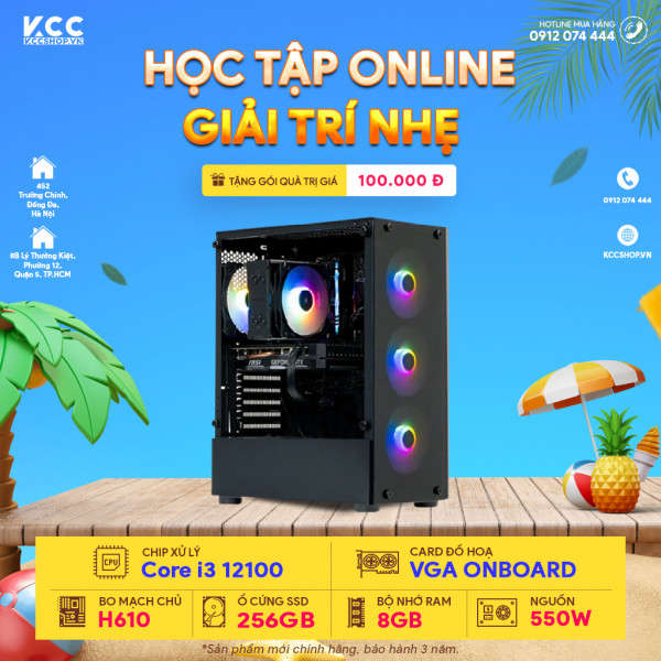 PC KCC Online C05 (I3 12100/H610/8GB RAM/256GB SSD)