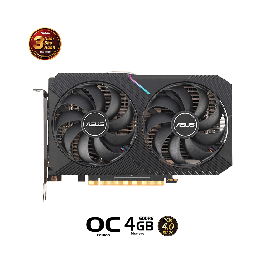 Card màn hình Asus DUAL-RX 6500 XT-O4G