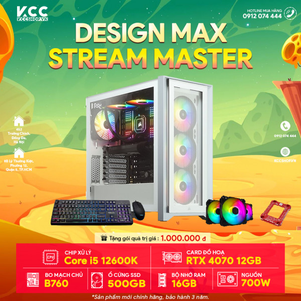 PC KCC Đồ Hoạ C27 (I5 12600K/B760/16GB RAM/500GB SSD/RTX 4070 12GB )