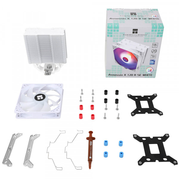 Thermalright Assassin X 120R SE ARGB – Dissipatore CPU Con 4 Tubi Di Calore, Ventola PWM Silenziosa, Compatibile Con AMD E Intel