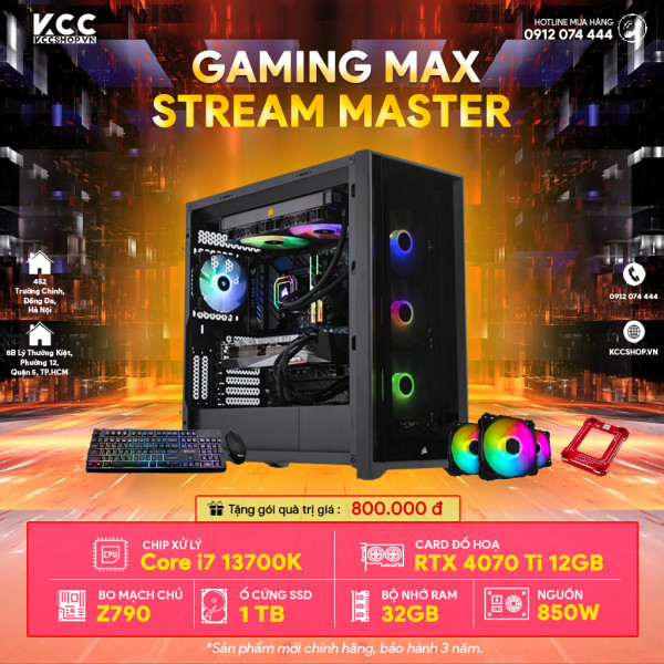 PC KCC WorkStation C39 (I7 13700K/ Z790/ 32GB RAM/ 1000GB SSD/ RTX 4070Ti 12GB/ 800W )
