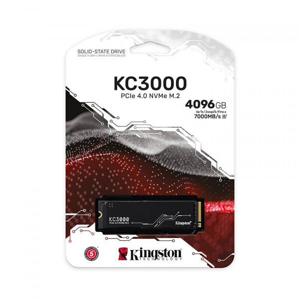 SSD Kingston KC3000 M.2 PCIe Gen4 x4 NVMe 4TB SKC3000D/4096G