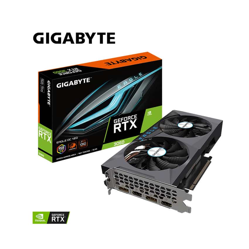 VGA GIGABYTE GeForce RTX 3060 EAGLE 12G (N3060EAGLE-12GD 2.0)
