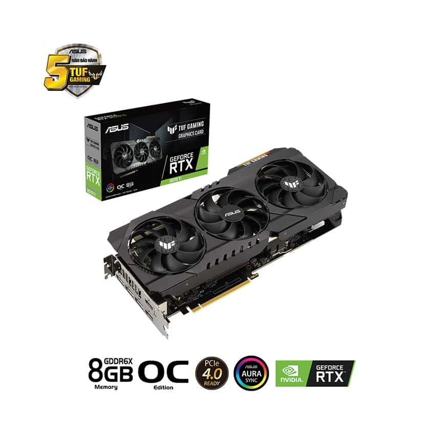 VGA ASUS TUF Gaming GeForce RTX 3070 Ti 8GB GDDR6X (TUF-RTX3070TI-8G-GAMING)