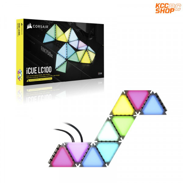 Bộ đèn chiếu sáng Corsair iCUE LC100 Smart Case Lighting Triangles, Expansion Kit (CL-9011115-WW)