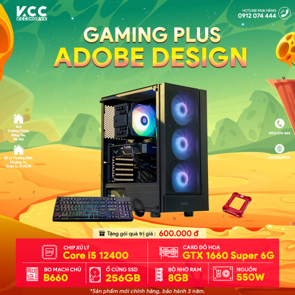 PC KCC Adobe C61 (I5 12400/B760/8GB RAM/256GB SSD/GTX 1660 Super/ 650W  )