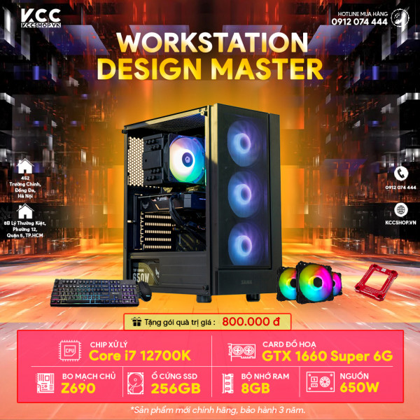 PC KCC Đồ Hoạ C64 (I7 12700K/ Z690/ 8GB RAM/ 256GB SSD/ GTX 1660 SUPER/ 650W  )