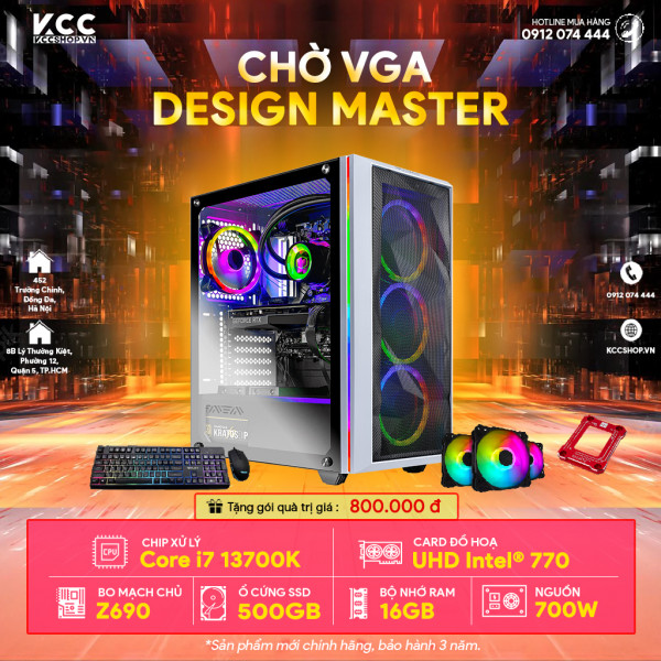PC KCC Chờ VGA C67 (I7 13700K/ Z690/ 16GB RAM/ 500GB SSD/ 700W)
