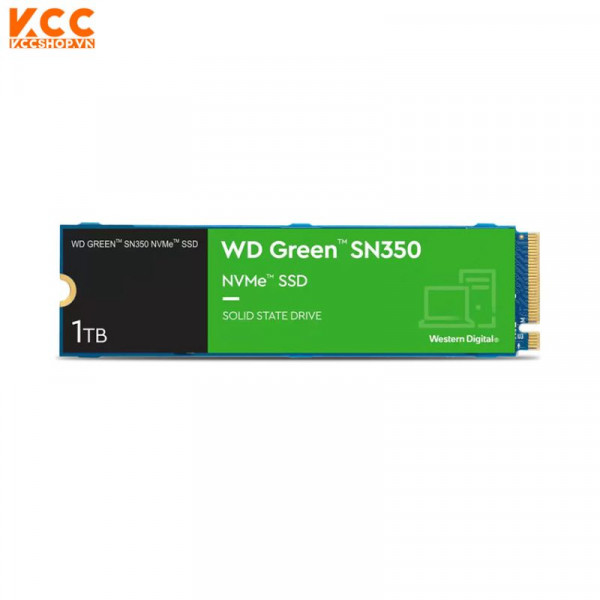 Ổ cứng SSD WD SN350 Green 1TB M.2 2280 PCIe NVMe 3x4 (WDS100T3G0C)