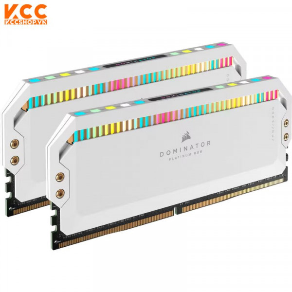 Ram Desktop Corsair DOMINATOR PLATINUM RGB White 32GB (2x16GB) DDR5 5600MHz (CMT32GX5M2X5600C36W)