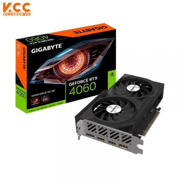 VGA Gigabyte GeForce RTX 4060 WINDFORCE OC 8G (GV-N4060WF2OC-8GD)