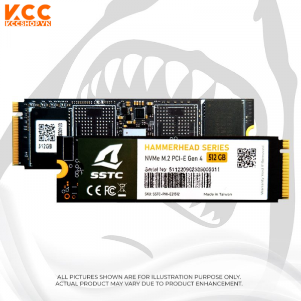 Ổ CỨNG SSD SSTC HAMMERHEAD NVMe M.2 E21-512GB (Gen 4)