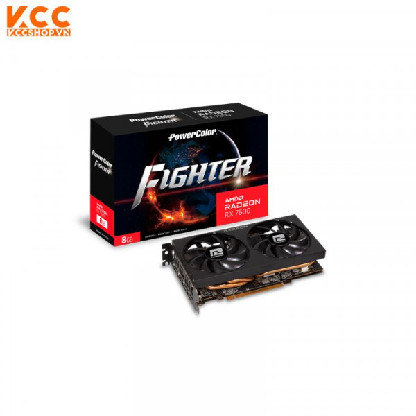 VGA PowerColor Fighter AMD Radeon RX 7600 8GB GDDR6 (RX 7600 8G-F)