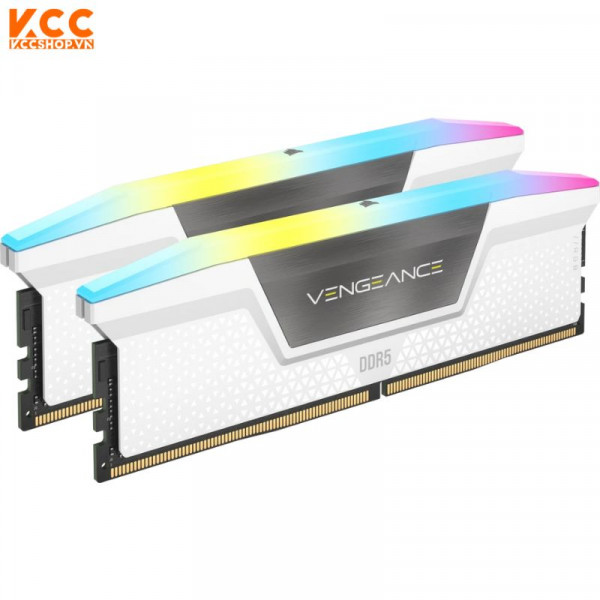 RAM DESKTOP CORSAIR VENGEANCE RGB 32GB (2x16GB) DDR5 DRAM 5200MHz C40 (CMH32GX5M2B5200C40W)