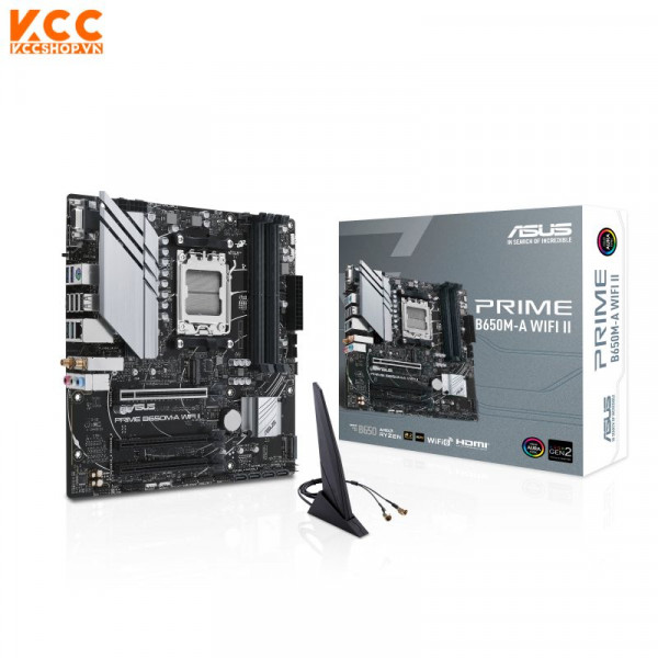 Mainboard ASUS PRIME B650M-A WIFI II (AMD AM5,  B650, 4 x DDR5, mATX )