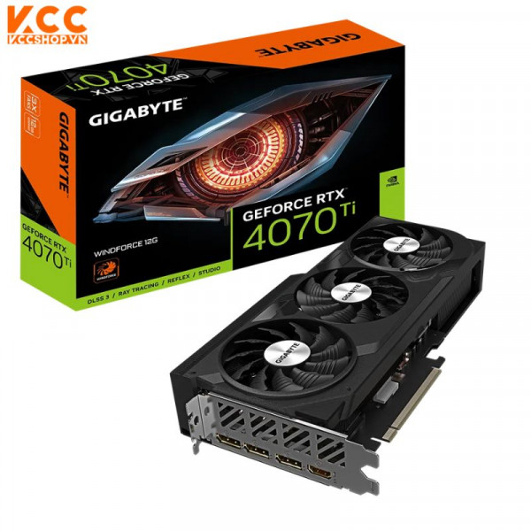 VGA GIGABYTE GeForce RTX 4070 Ti WINDFORCE 12G (GV-N407TWF3-12GD)