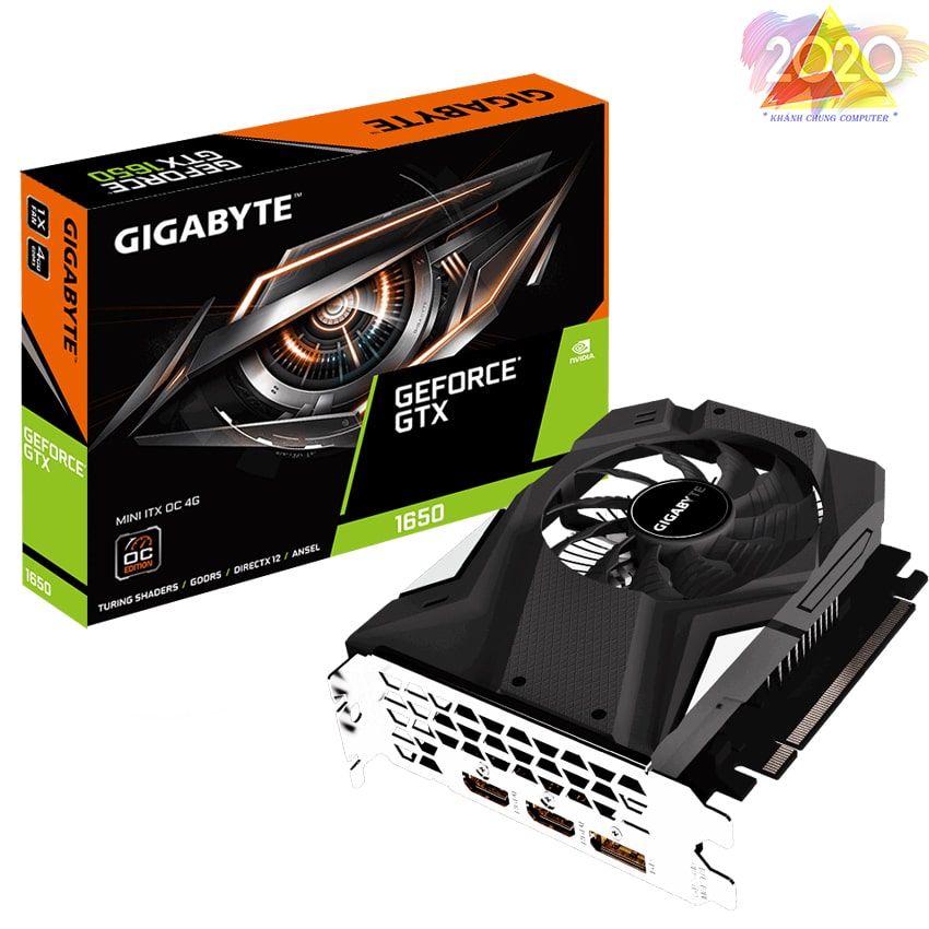 VGA GIGABYTE GeForce® GTX 1650 MINI ITX OC 4G (GV-N1650IXOC-4GD)