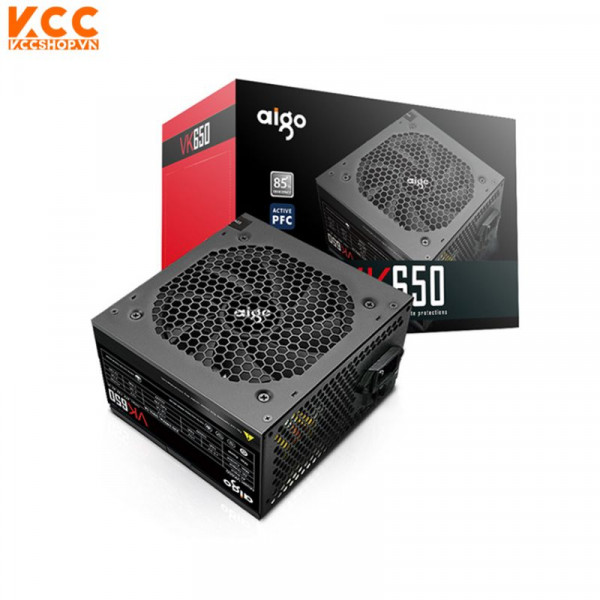 Nguồn Máy Tính AIGO VK650 - 650W (80 Plus/ Active PFC/ Single Rail)